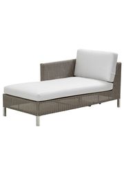Sofa Chaise Lounge Module Right w/White Cane-line Natté Cushion (Agotado)