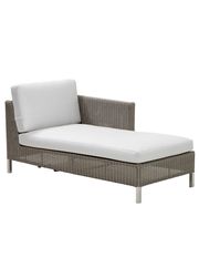 Sofa Chaise Lounge Module Left w/White Cane-line Natté Cushion (Agotado)
