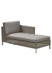 Sofa Chaise Lounge Module Left w/Taupe Cane-line Natté Cushion (Agotado)