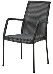 Sort Cane-line Weave / Med armlæn (Udsolgt)