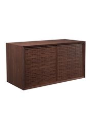 Cabinet w/ 2 Push Doors In Handwoven Veener / Walnut - Oil (Udsolgt)