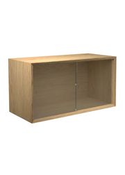 Cabinet w/ 2 Sliding Doors In Glass / Oak - Oil (Udsolgt)