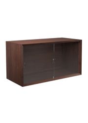 Cabinet w/ 2 Sliding Doors In Glass / Walnut - Oil (Udsolgt)