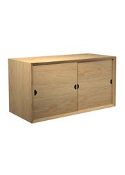 Cabinet w/ 2 Sliding Doors In Wood / Oak - Oil (Udsolgt)