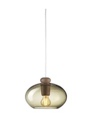 Valnød / Hvid ledning/ Røgfarvet glas (Vypredané)