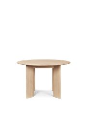 Bevel Table - Round Ø117 - White Oiled Oak (Ausverkauft)
