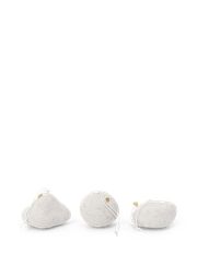 Snowball Ornaments - Set of 3 - White (Ausverkauft)