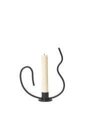 Valse Candle Holder - Low - Black