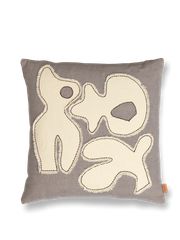 Figure Cushion Cover - Grey BlueIOff-whi (Vyprodáno)
