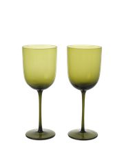 Host Red Wine Glasses - Set of 2 - Moss Green
