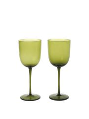 Host White Wine Glasses - Set of 2 - Moss Green (Esaurito)