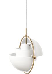 Base: Brass / Shade: White Semi Matt