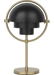 Lamp Base: Brass, Lamp Shade: Black Semi Matt