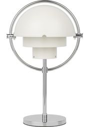 Lamp Base: Chrome, Lamp Shade: White Semi Matt