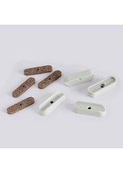 Grey plastic base for AAC 08,09 / AAS 38,39 w. white/stainless frame Set of 4 (Slutsålt)