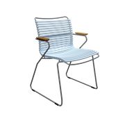 Color: Dusty l. blue. Frame: Grey. Armrest: Bamboo (Ausverkauft)