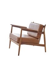 Frame: Oiled teak / Armrests: Oiled teak / Cushions: Dunes Cognac 21000 (Uitverkocht)