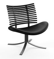 Black Stained Ash / Naver Select Black leather / Black Powder Coated Steel (Ausverkauft)