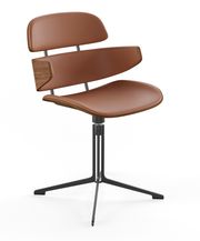 Oiled Walnut / Naver Select Cognac Leather / Black powder coated steel (Udsolgt)