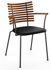 Walnut / Naver Select black leather / Black powdercoated steel (Udsolgt)