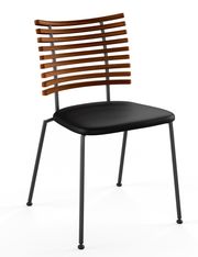 Walnut / Naver Select black leather / Black powdercoated steel (Udsolgt)