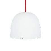 SUPER215 mm Pendel Opal-glas (E27 60W) - RØD ledning 3m (Ausverkauft)