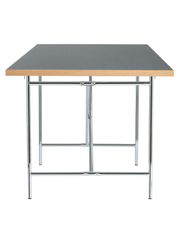 Dark Grey Linoleum w. Oak Edge / Chrome Base (Sold Out)