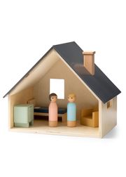 Sebra Dukkehus Med Møbler & Dukker