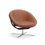 Aniline Cognac 0672 / Black Stained Beech / Brushed Chrome (Ausverkauft)