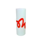 PILLAR CANDLE, MINT/RED (Wyprzedane)