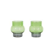 Clear / Green - 2 pcs