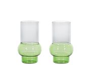 Clear / Green - 2 pcs