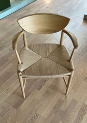 White oiled oak base with natural paper cord - HM4 - Exhibition Model (Vyprodáno)