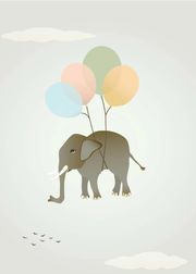 FLYING ELEPHANT - poster (Agotado)