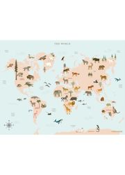 WORLD MAP ANIMAL - poster (Esaurito)