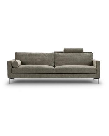 Eilersen - 3 Personers Sofa - Lift Sofa med Nakkepølle - BAKAR 0001 - Børstet stål