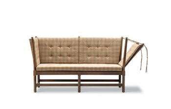 Fredericia Furniture - 2 Personers Sofa - 1789 Tremmesofa 80-års Jubilæumsvariant af Børge Mogensen - Bøg Chestnut brown, FSC Mix 70%, Steelcut Beat 0335, Med knapper, Højre