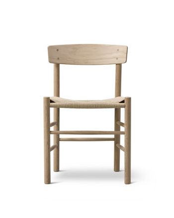 Fredericia Furniture - Matstol - J39 Mogensen Chair 3239 by Børge Mogensen - Light Olied Oak / Natural Paper Cord