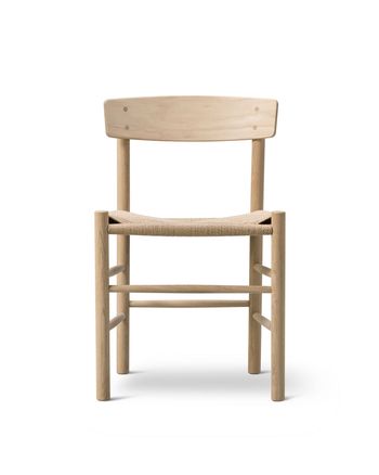 Fredericia Furniture - Esstischstuhl - J39 Mogensen Chair 3239 by Børge Mogensen - Soaped Oak / Natural Paper Cord