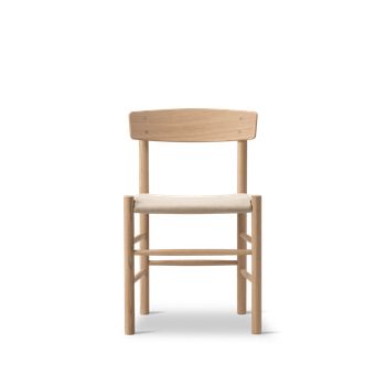 Fredericia Furniture - Spisebordsstol - J39 Mogensen Chair Sædepolstret - Eg sæbe, FSC Mix 70% - Natur canvas
