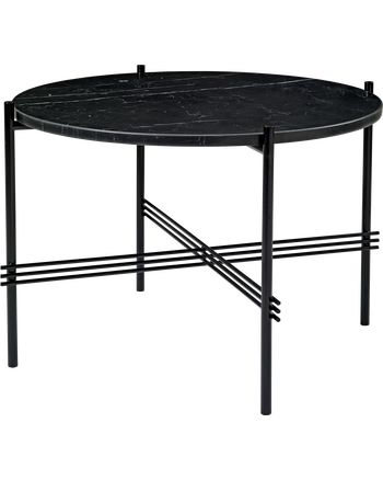 GUBI - Sofabord - TS Coffee Table - Round - Base: Black Base / Top: Black Marquina Marble - Ø55