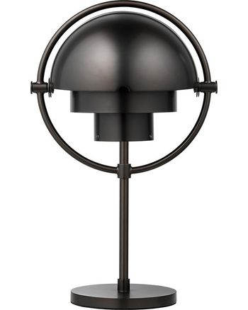 GUBI - Trådløs lampe - Multi-lite Portable Lamp, Eu - Lamp Base: Black Brass, Lamp Shade: Black Brass
