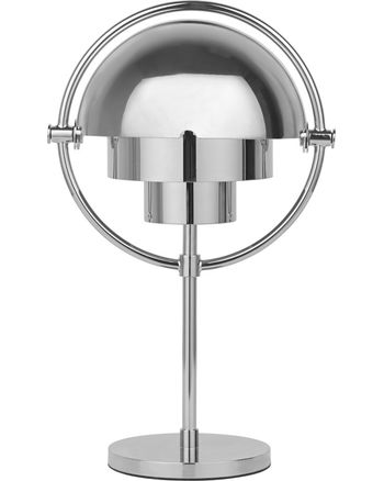 GUBI - Trådløs lampe - Multi-lite Portable Lamp, Eu - Lamp Base: Chrome, Lamp Shade: Chrome