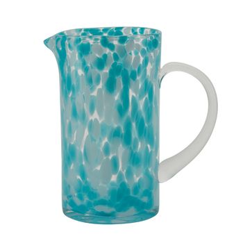 Bahne - Brocca - Dots Pitcher With Handle - White/Light Blue