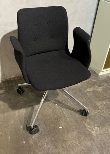 Bent Hansen - Office Chair - Primum Chair Dynamic - Dark blue Grain 60999 - Chrome with wheels - Exhibition model