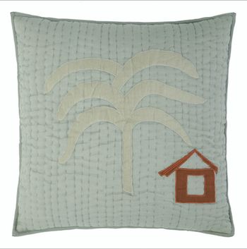 Bongusta - Cushion cover - Banana tree Pillowcase - Green & Brown