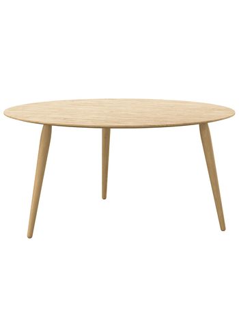 Bruunmunch - Coffee Table - PLAYround - Oak, white oil Ø90