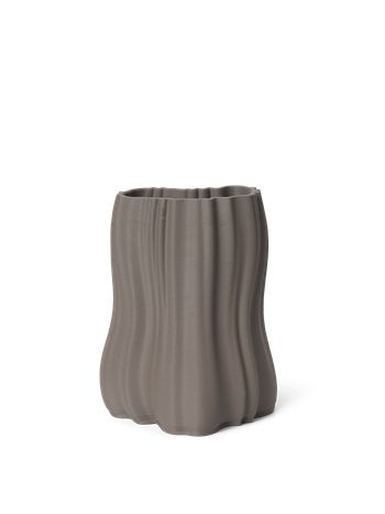 Ferm Living - - Moire Vase - Moire Vase - H20 - Anthracite