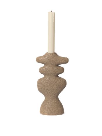Ferm Living - Candle holder - Yara Candle Holder - Yara Candle Holder - Large - Dark Sand