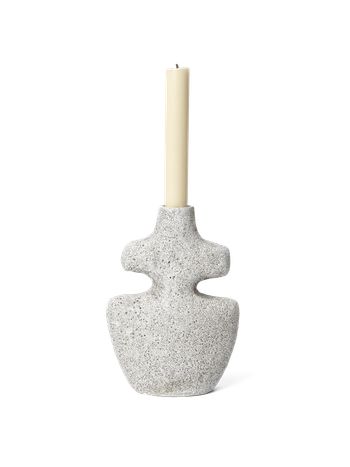 Ferm Living - Candle holder - Yara Candle Holder - Yara Candle Holder - Medium - Grey Pumice